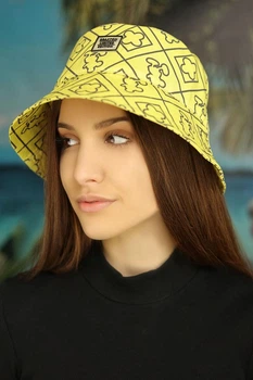 Панама Braxton "Микки" желтый + черный летний Унисекс (1405)