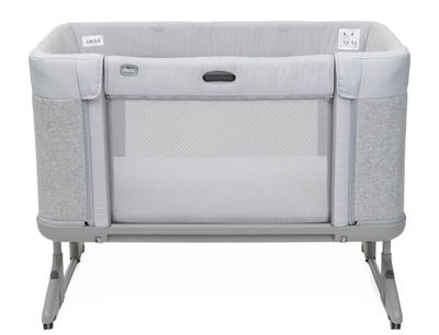 Дитяче ліжечко Chicco Next2Me Forever Ash Grey Cross Collection 3 в 1 Світло-Сіре (8058664165056)