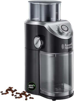 Кавомолка жорнового типу Russell Hobbs Classic ємність 100г, регулювання ступеня помелу 140Вт Чорний (23120-56)