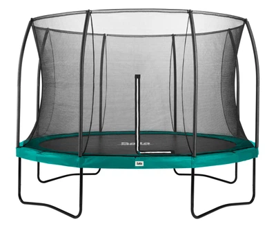 Батут для дому Salta Comfort Edition із захисною сіткою, круглий 427 см, максимальна вага 120 кг Чорний із зеленим (5078G)