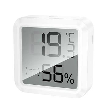 Електронний термометр-гігрометр Hoco HX40 з LCD-дисплеєм для кімнати, білий