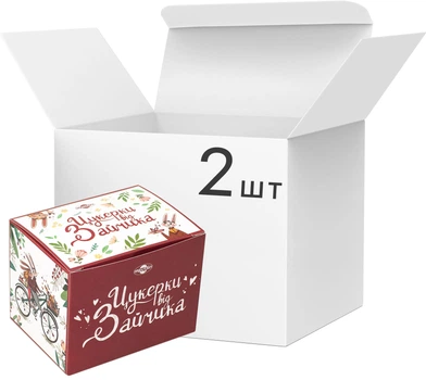 Упаковка конфет Пригощайся от Зайчика 280 г х 2 шт (4820022713889)