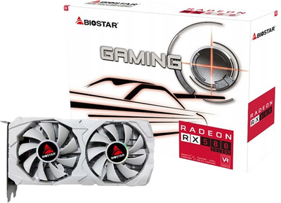 Відеокарта Biostar PCI-Ex Radeon RX 580 White D5 8GB GDDR5 (256bit) (1274/7000) (1 x HDMI, 2 x DisplayPort) (VA5825RQ82)