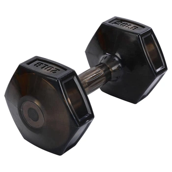 Гантель для фитнеса с TPU покрытием Zelart Jelly Urethane Coated Dumbbells TA-2946-20LB Черный