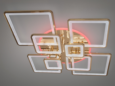 Led люстра Diasha 225W с пультом и цветной подсветкой 8160/8G LED 3color dimmer