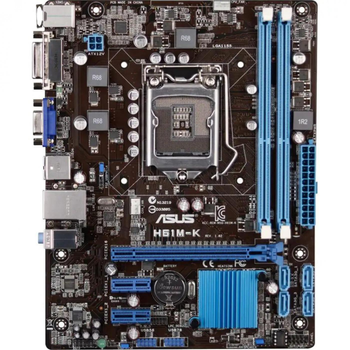 Материнская плата Asus H61M-K (s1155, Intel H61, PCI-Ex16) OEM