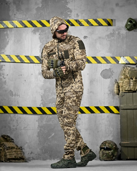 Тактический летний эластичный костюм 3 в 1 ветровка, штаны, футболка Combat Force Пиксель S