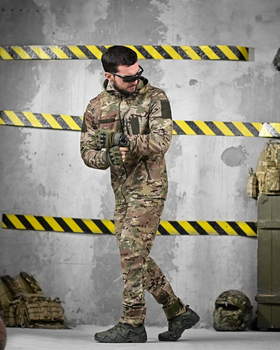 Тактический летний эластичный костюм 3 в 1 ветровка, штаны, футболка Combat Force Multicam M