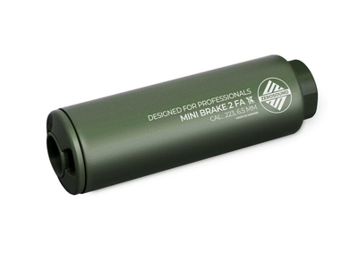 Саундмодератор Zerosound TITAN MINI BRAKE II Full Auto (Adjustable Gas Venting System) кал. 5.45 для АК 74, АКСУ резьба 24/1.5 Olive