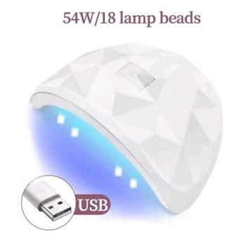 Лампа LED для сушіння нігтів Sun 802 із зарядкою від USB Біла