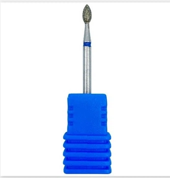 Фреза алмазна Nail Drill полум'я 4*3мм Синя