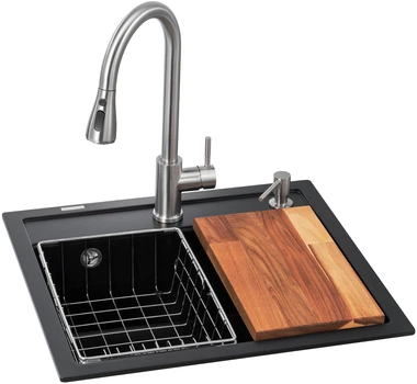 Кухонная мойка GRANADO Basic Lerida 5-в-1 Black Shine