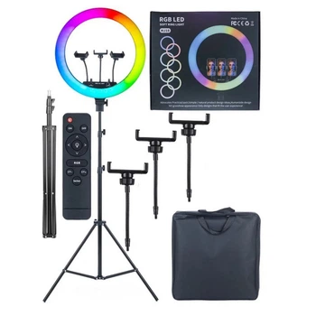 Кільцева лампа RGB LED Soft Ring Light 45 см MJ18