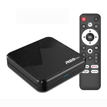 Смарт ТВ Приставка R69 PRO 4/64 Гб + аеромишка, Android 14, WiFi6, LAN 1 Гб