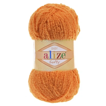 Пряжа Alize Softy Ализе Софти № 6 апельсин