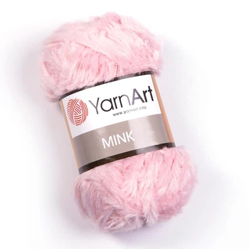 Пряжа YarnArt Mink имитация меха цвет 347 нежно-розовый