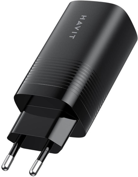 Ładowarka sieciowa Havit UC20 65W  EU USB-C+USB-C+USB-A Black (6939119067519)