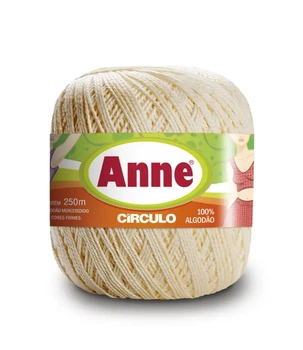 1074 ANNE пряжа (100%мерс.бавовна, 74гр. 250м 6 мот. в уп.), молочний