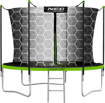 Trampolina ogrodowa Neo Sport 183 cm z siatką wewnętrzną i drabinką Green (NS-06W231)
