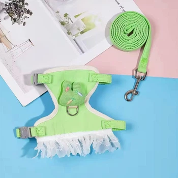 Шлея с поводком для кроликов "BUNNY" Light Green Size S