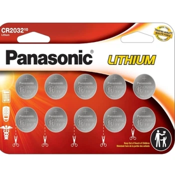 Батарейка Panasonic CR 2032 (3B) Lithium 10 шт