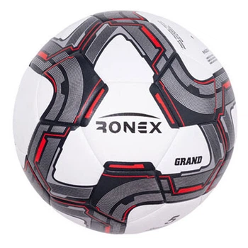 Мяч футбольный №5 гибридный Ronex Grand PHG202309 бело-серый
