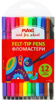 Фломастеры Maxi Cool For School 12 цветов 12 шт (CF15216)