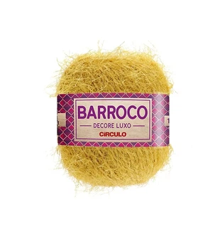 118 BARROCO DECORE LUXO пряжа (53% бавовна, 47% поліестер, 280гр. 180м. ), жовтий