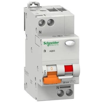 Дифавтомат Schneider Electric 2P(1+N) 16A C 30mA АД63 11473 Дифференциальный автоматический выключатель Шнайдер Домовой