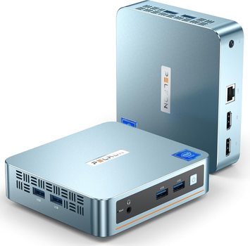 Мини ПК PELADN WI-4 / Intel Celeron N5105 / RAM 8GB / SSD 256GB / 2 x HDMI / LAN / Wi-Fi 5 / Bluetooth 4.2 / Windows 11 / Синий