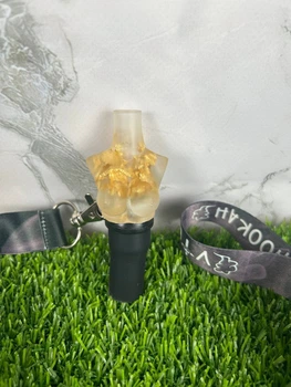 Индивидуальный мундштук "Tits Gold flowers" от Vibe Hookah для кальяна