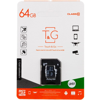 Флеш память Micro SD T&G 64Gb