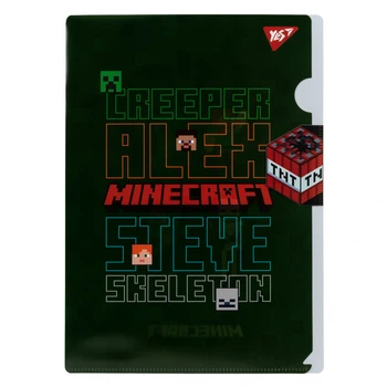 Папка-кутик YES Minecraft A4 з клапаном (492107)