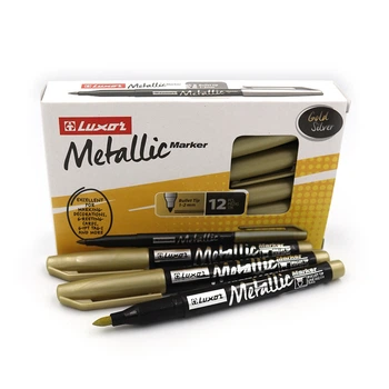 Маркер Luxor Metallic Gold, золото, 12 шт. в упаковке