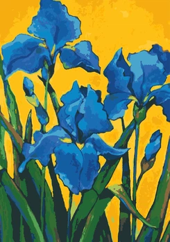 Картина за номерами "Блакитні іриси" Riviera Blanca 28x40 см RB-0544