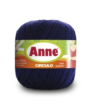 2856 ANNE пряжа (100%мерс.бавовна, 74гр. 250м), синій