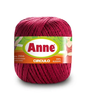 7136 ANNE пряжа (100%мерс.бавовна, 74гр. 250м), бордовий