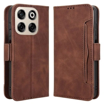 Чехол-книжка с кармашками Deexe Wallet Stand для ZTE Nubia V70 - Brown