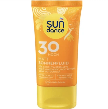 Матирующий Солнцезащитный флюид для лица SPF 30 sundance Sonnenfluid Gesicht mattierend LSF 30 50 ml