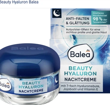 Ночной антивозрастной крем с гиалуроновой кислотой Balea Anti Falten Nachtcreme Beauty Hyaluron 50 мл