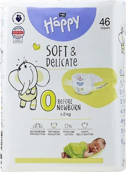 Детские подгузники 0-2 кг, размер 0, 46 шт - Bella Baby Happy 46шт (1006983-1308046-2)