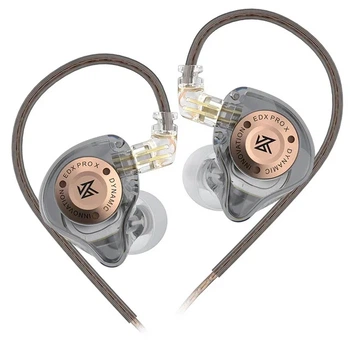 KZ EDX PRO X (Gray, No Micro) – Динамічні Hi-Fi Навушники для Кришталевого Звуку