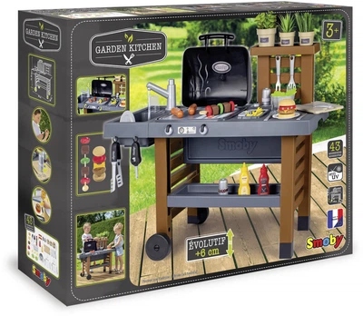 Ігровий набір Smoby Toys Садове барбекю з регулюванням висоти 43 аксесуари (312004) (3032163120049)