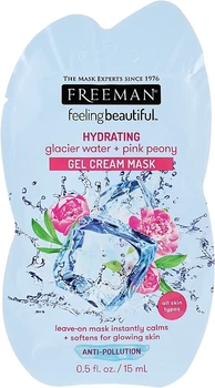 Крем-маска гелева "Льодовикова вода та рожевий півонія" - Freeman Feeling Beautiful Gel Cream Mask Sashet 15ml (934674-1189236-2)