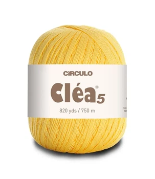 1317 CLEA 5 пряжа(100% мерсиризована бавовна, 151гр. 750м. ), жовтий