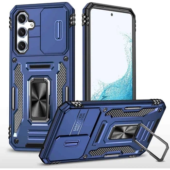 Ударостійкий чохол Square Ring зi шторкою на камеру на Samsung Galaxy S26 (Синій / Navy) Epik (250042)