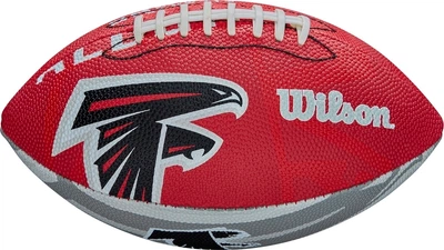 М'яч для американського футболу Wilson NFL JR JR THROWBACK FB 32 TEAM LOGO FB ATLANTA FALCONS червоно-сірий Розмір 4 WTF1534XBAT