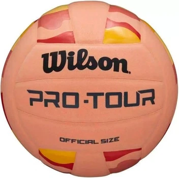Волейбольний м'яч Wilson PRO TOUR VB STRIPE коралово-червоно-помаранчевий Розмір 5 WV2000501IBOF