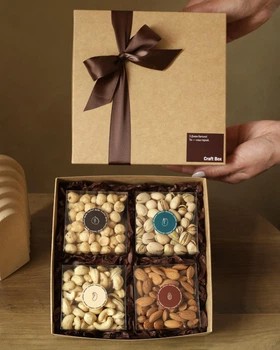 Craft Box для тата з особливим написом. 4 NUTS Крафт (подарунок на День батька). ТМ Honey Life