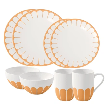 Villeroy & Boch Fleur стартовый набор посуды фарфор премиум-класса 8 предметов желтый 1045526000